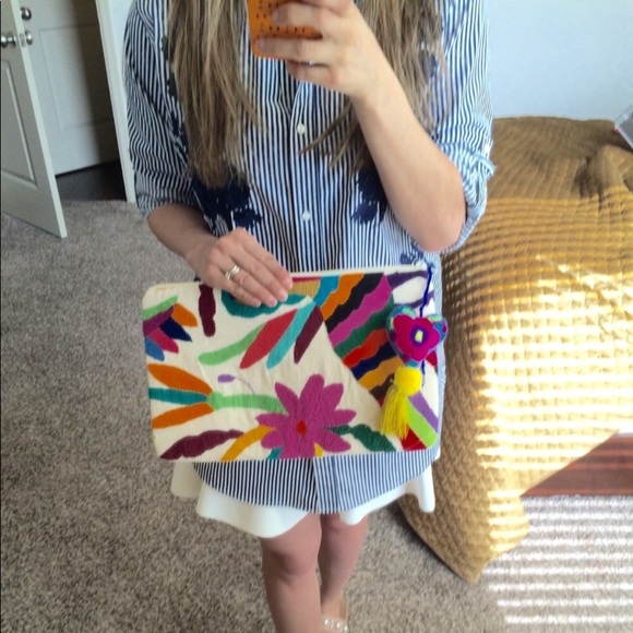 Fiesta Mexican clutch handmade - Picture 3 of 5